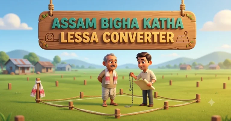 Assam Land Unit Converter (Bigha-Katha-Lessa to Sq Ft)