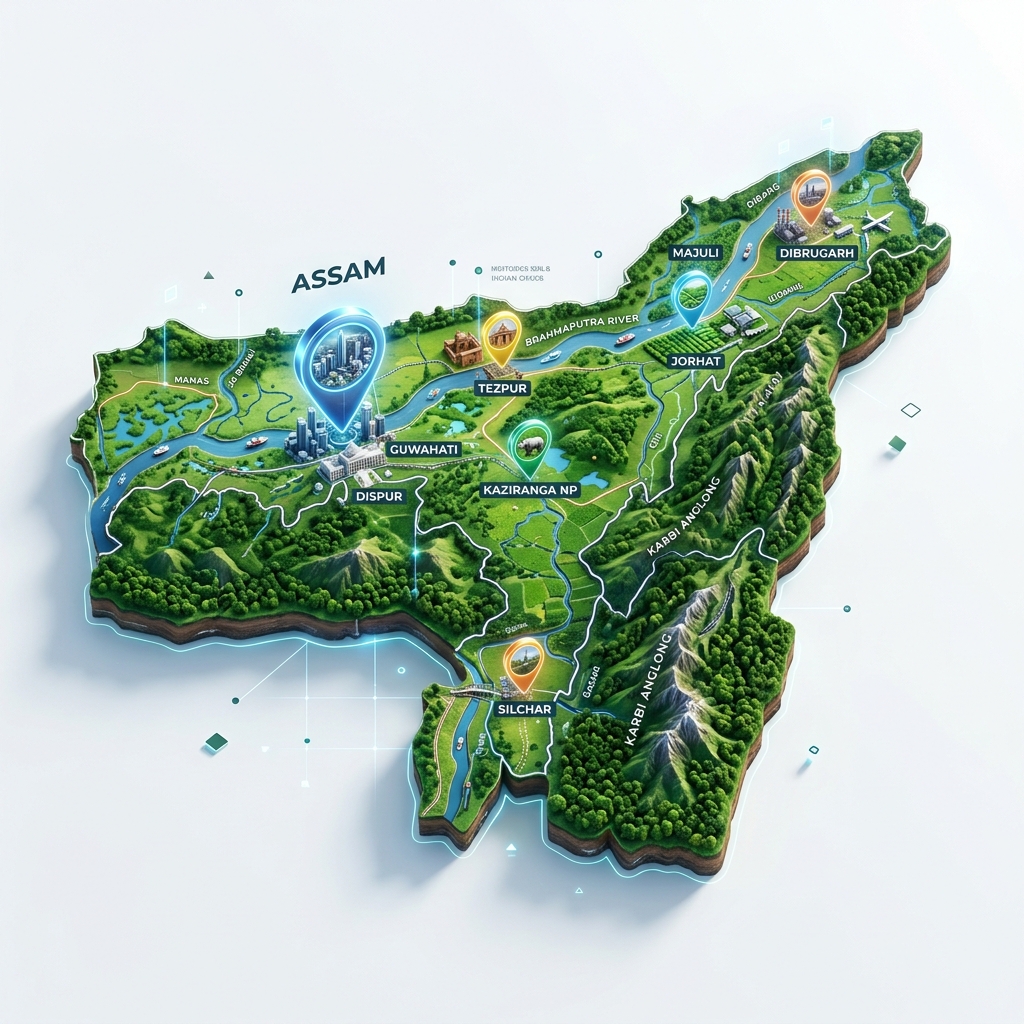 Assam State Map